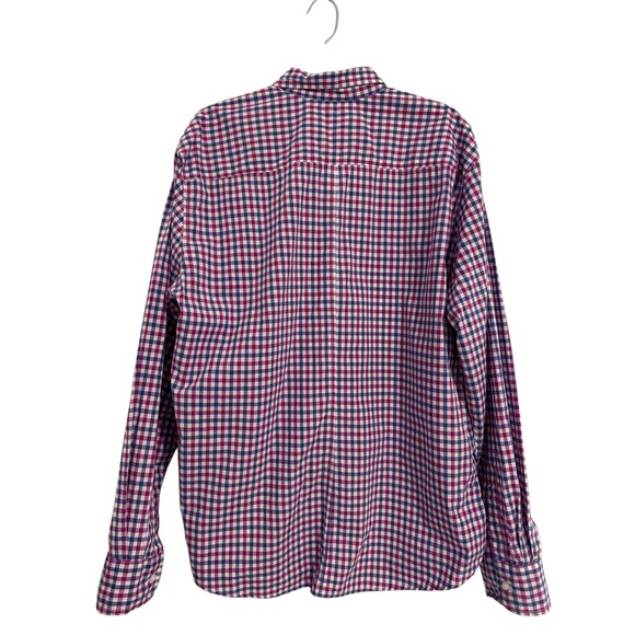 Frank & Eileen Paul Button Down Shirt Gingham Plaid Blue Pink White XL - Picture 2 of 10